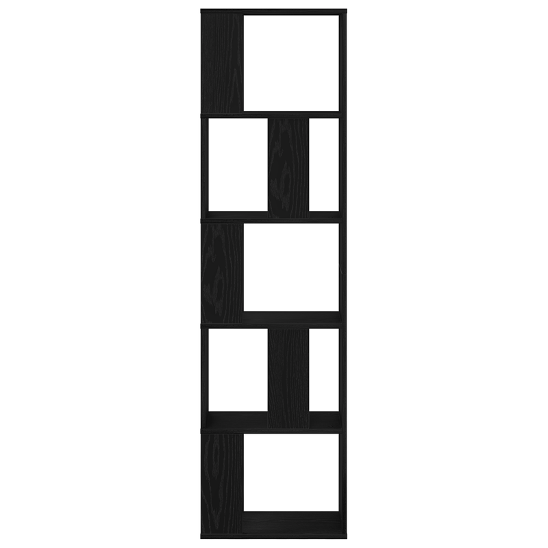 Casa si Gradina - Mobilier - Biblioteci si rafturi - Biblioteci - Biblioteca de colt 5 niveluri stejar negru 45x23,5x162,5cm lemn - Infinity.ro