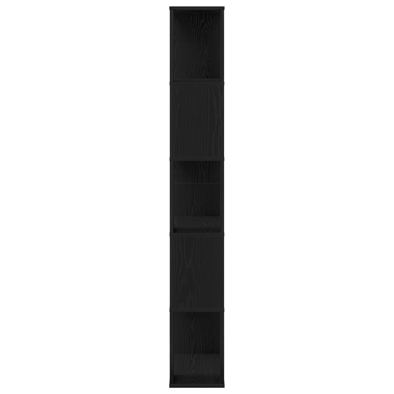 Casa si Gradina - Mobilier - Biblioteci si rafturi - Biblioteci - Biblioteca de colt 5 niveluri stejar negru 45x23,5x162,5cm lemn - Infinity.ro