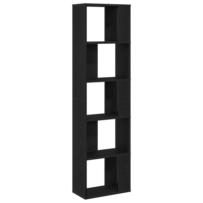 Casa si Gradina - Mobilier - Biblioteci si rafturi - Biblioteci - Biblioteca de colt 5 niveluri stejar negru 45x23,5x162,5cm lemn - Infinity.ro