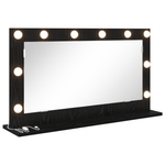 Casa si Gradina - Decoratiuni - Oglinzi - Oglinga vanity cu lumini LED Stejar Negru 80x45x18 cm - Infinity.ro