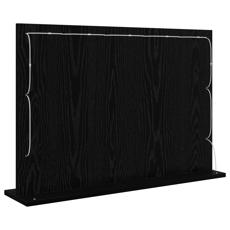Casa si Gradina - Decoratiuni - Oglinzi - Oglinda de toaleta cu lumini LED Stejar negru 80x55x18 cm - Infinity.ro
