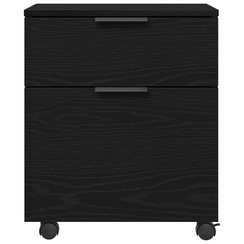 Casa si Gradina - Constructii - Depozitare, transport si protectie - Rafturi, fisete si vestiare - Fiset mobil cu roti, stejar negru, 45x38x54 cm - Infinity.ro