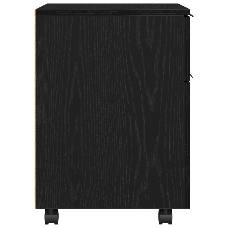 Casa si Gradina - Constructii - Depozitare, transport si protectie - Rafturi, fisete si vestiare - Fiset mobil cu roti, stejar negru, 45x38x54 cm - Infinity.ro