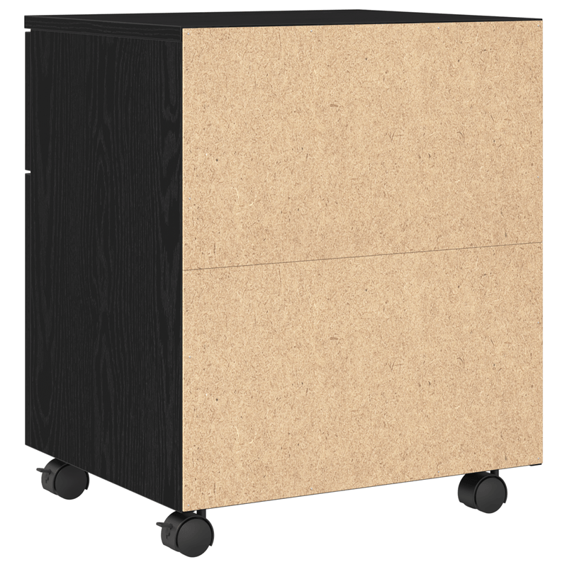Casa si Gradina - Constructii - Depozitare, transport si protectie - Rafturi, fisete si vestiare - Fiset mobil cu roti, stejar negru, 45x38x54 cm - Infinity.ro