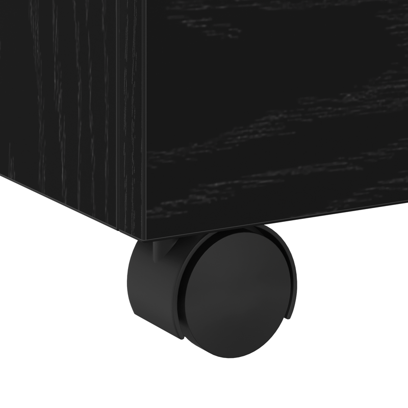 Casa si Gradina - Constructii - Depozitare, transport si protectie - Rafturi, fisete si vestiare - Fiset mobil cu roti, stejar negru, 45x38x54 cm - Infinity.ro