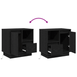 Casa si Gradina - Mobilier - Comode si corpuri - Noptiere - Noptiera cu LED Stejar Negru 50x34,5x50 cm - Infinity.ro