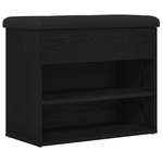 Casa si Gradina - Mobilier - Canapele si coltare - Banchete - Banca de depozitare Negru Stejar 60x30x48 cm Lemn prelucrat - Infinity.ro