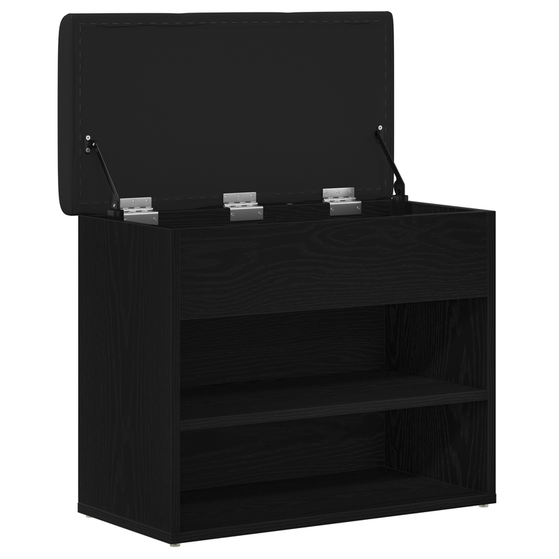 Casa si Gradina - Mobilier - Canapele si coltare - Banchete - Banca de depozitare Negru Stejar 60x30x48 cm Lemn prelucrat - Infinity.ro