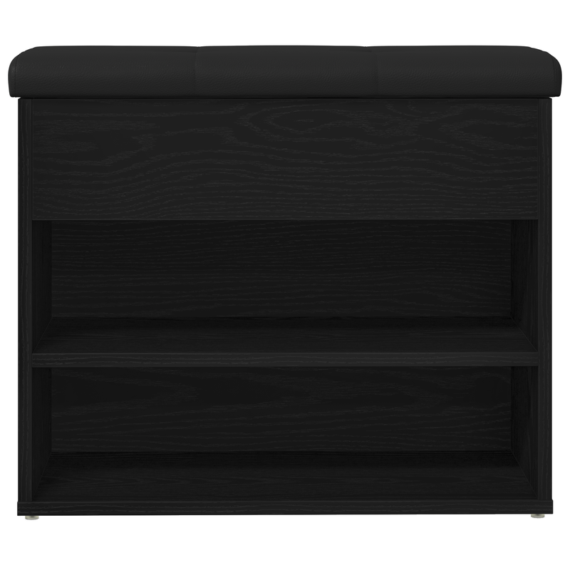 Casa si Gradina - Mobilier - Canapele si coltare - Banchete - Banca de depozitare Negru Stejar 60x30x48 cm Lemn prelucrat - Infinity.ro