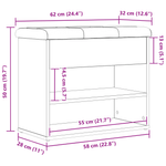 Casa si Gradina - Mobilier - Canapele si coltare - Banchete - Banca de depozitare Negru Stejar 60x30x48 cm Lemn prelucrat - Infinity.ro
