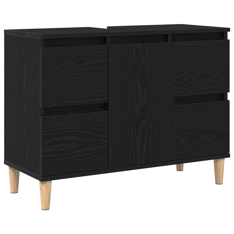 Casa si Gradina - Mobilier - Mobilier baie - Comode baie - Dulap de chiuveta, stejar negru, 80x33x60 cm, lemn prelucrat - Infinity.ro