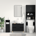 Casa si Gradina - Mobilier - Mobilier baie - Comode baie - Dulap de chiuveta, stejar negru, 80x33x60 cm, lemn prelucrat - Infinity.ro
