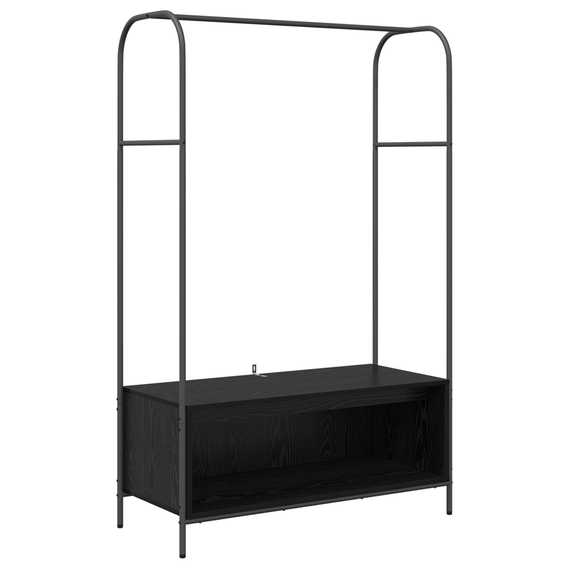 Casa si Gradina - Mobilier - Organizare si depozitare - Cuiere - Suport haine cu rafturi Stejar negru 100x44x160 cm - Infinity.ro