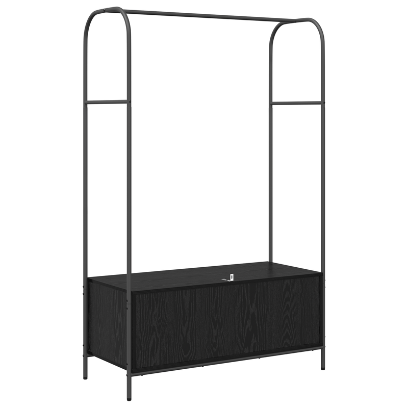 Casa si Gradina - Mobilier - Organizare si depozitare - Cuiere - Suport haine cu rafturi Stejar negru 100x44x160 cm - Infinity.ro
