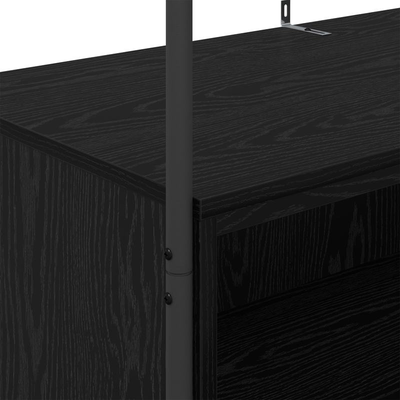 Casa si Gradina - Mobilier - Organizare si depozitare - Cuiere - Suport haine cu rafturi Stejar negru 100x44x160 cm - Infinity.ro