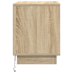 Casa si Gradina - Mobilier - Comode si corpuri - Noptiere - Noptiera cu Lumini LED Stejar Sonoma 44x34,5x45 cm - Infinity.ro