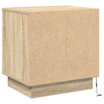 Casa si Gradina - Mobilier - Comode si corpuri - Noptiere - Noptiera cu Lumini LED Stejar Sonoma 44x34,5x45 cm - Infinity.ro