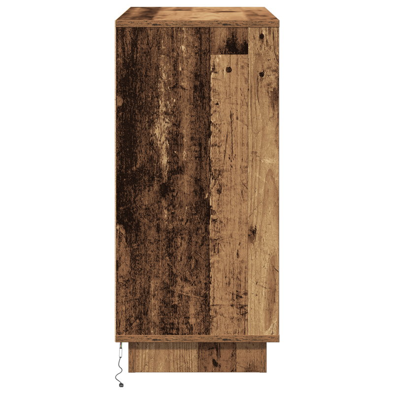 Casa si Gradina - Mobilier - Comode si corpuri - Comode - Dulap cu LED Lemn Vechi 71x34,5x75 cm Lemn Ingineresc - Infinity.ro