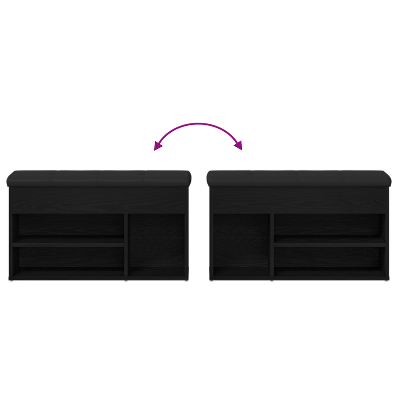 Casa si Gradina - Mobilier - Canapele si coltare - Banchete - Banca de depozitare, stejar negru, 80x30x45 cm, lemn prelucrat - Infinity.ro