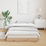 Casa si Gradina - Mobilier - Paturi si accesorii - Paturi - Cadru de pat de podea, alb, 100x220 cm, lemn masiv de pin - Infinity.ro
