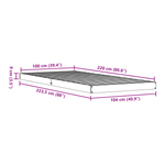 Casa si Gradina - Mobilier - Paturi si accesorii - Paturi - Cadru de pat de podea, alb, 100x220 cm, lemn masiv de pin - Infinity.ro