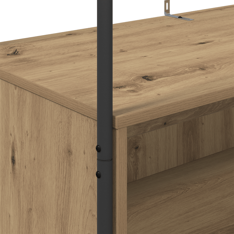 Casa si Gradina - Mobilier - Organizare si depozitare - Cuiere - Suport pentru haine cu rafturi din stejar 100x44x160 cm - Infinity.ro