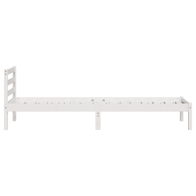 Casa si Gradina - Mobilier - Paturi si accesorii - Paturi - Cadru de pat cu tablie, alb, 80x210 cm, lemn masiv de pin - Infinity.ro
