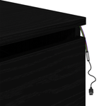 Casa si Gradina - Mobilier - Comode si corpuri - Noptiere - Noptiera cu LED-uri, de perete, stejar negru, 50x36x30 cm - Infinity.ro