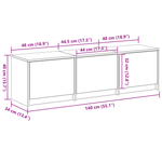 Casa si Gradina - Mobilier - Comode si corpuri - Comode - Dulap TV cu LED Stejar Lucrat Manual 140x34x40 cm Lemn Prelucrat - Infinity.ro