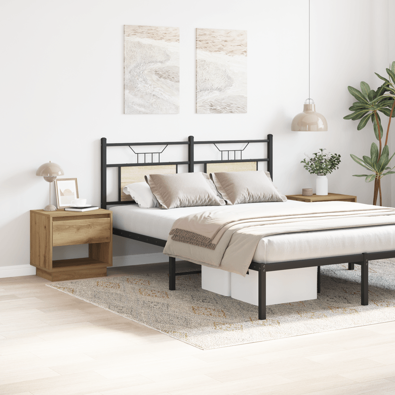 Casa si Gradina - Mobilier - Comode si corpuri - Noptiere - Noptiere, 2 buc. stejar artizanal, 45x34x47 cm, lemn prelucrat - Infinity.ro