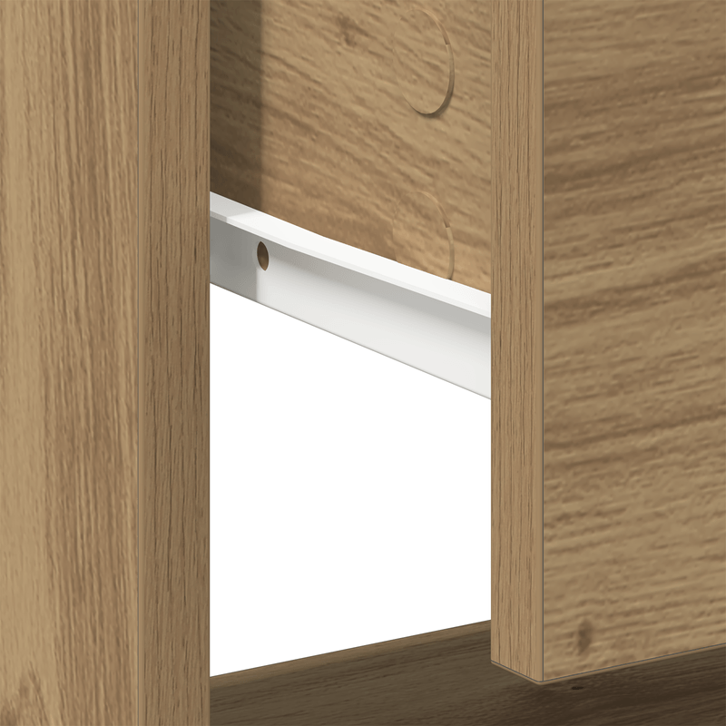 Casa si Gradina - Mobilier - Comode si corpuri - Noptiere - Noptiere, 2 buc. stejar artizanal, 45x34x47 cm, lemn prelucrat - Infinity.ro