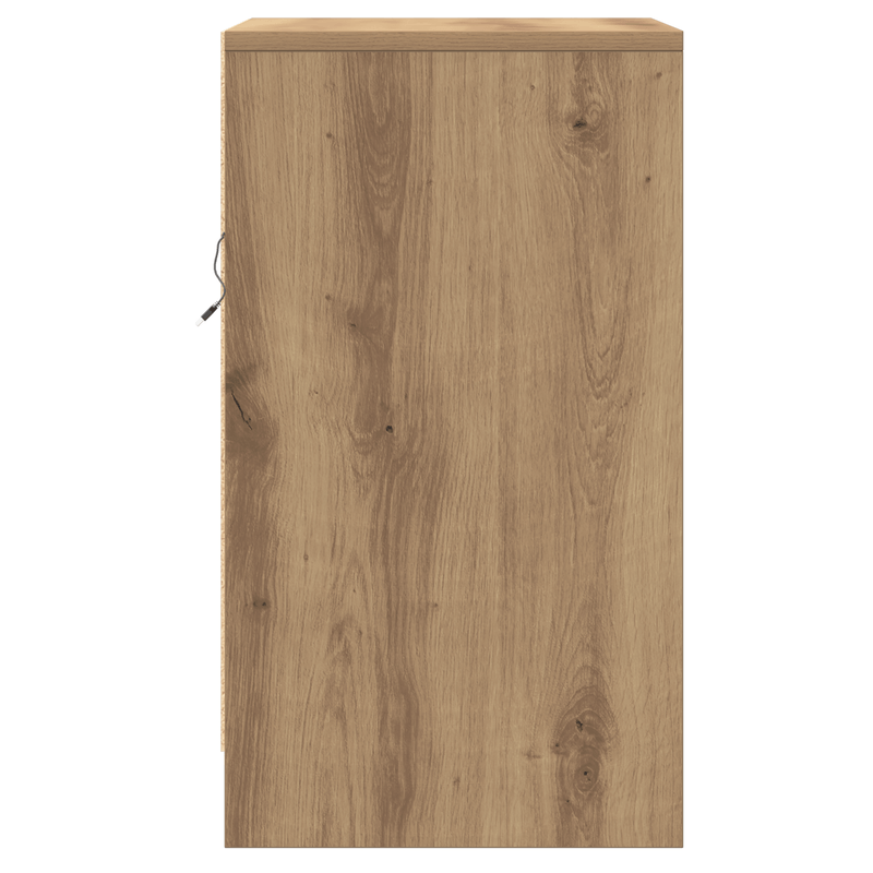 Casa si Gradina - Mobilier - Comode si corpuri - Noptiere - Noptiera cu LED-uri Stejar Artisan Lemn Ingineresc - Infinity.ro