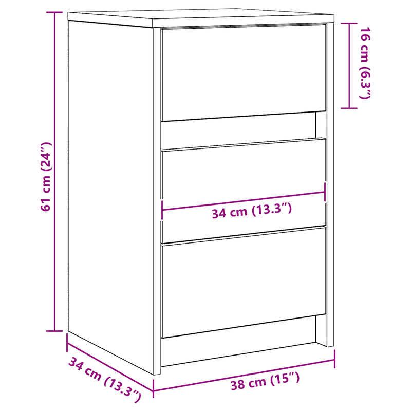 Casa si Gradina - Mobilier - Comode si corpuri - Noptiere - Noptiera cu LED-uri Stejar Artisan Lemn Ingineresc - Infinity.ro
