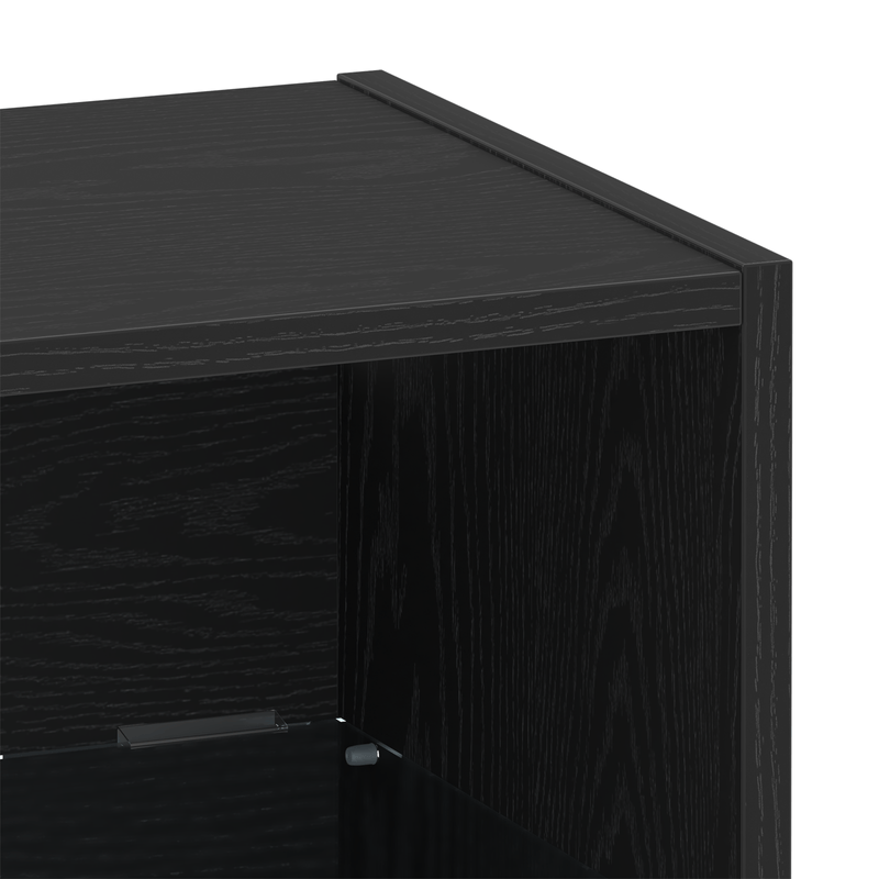 Casa si Gradina - Mobilier - Biblioteci si rafturi - Rafturi - Raft suspendat, stejar negru, 40x28,5x40 cm, lemn prelucrat - Infinity.ro