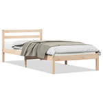 Casa si Gradina - Mobilier - Paturi si accesorii - Paturi - Cadru de pat cu tablie, 100x220 cm, lemn masiv de pin - Infinity.ro