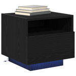 Casa si Gradina - Mobilier - Comode si corpuri - Noptiere - Noptiere cu LED-uri, 2 buc., stejar negru, 40x39x37 cm - Infinity.ro