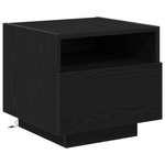 Casa si Gradina - Mobilier - Comode si corpuri - Noptiere - Noptiere cu LED-uri, 2 buc., stejar negru, 40x39x37 cm - Infinity.ro