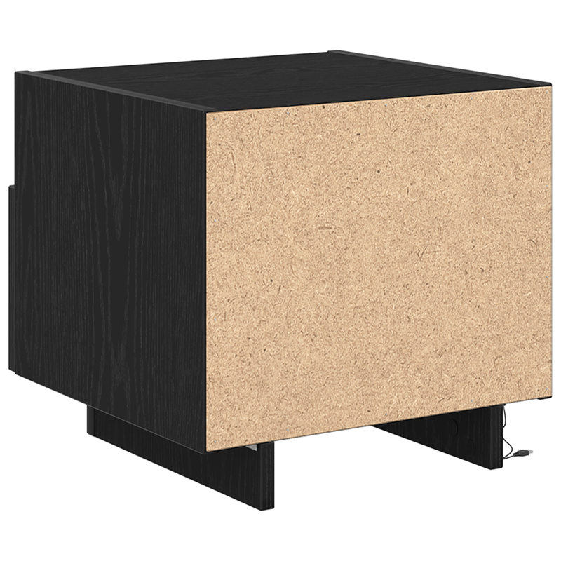 Casa si Gradina - Mobilier - Comode si corpuri - Noptiere - Noptiere cu LED-uri, 2 buc., stejar negru, 40x39x37 cm - Infinity.ro