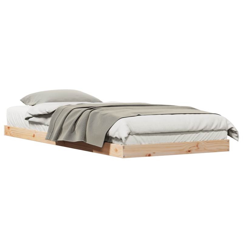 Casa si Gradina - Mobilier - Paturi si accesorii - Paturi - Cadru de pat de podea, 90x210 cm, lemn masiv de pin - Infinity.ro