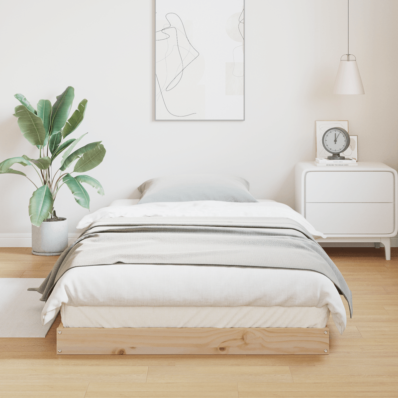 Casa si Gradina - Mobilier - Paturi si accesorii - Paturi - Cadru de pat de podea, 90x210 cm, lemn masiv de pin - Infinity.ro