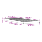 Casa si Gradina - Mobilier - Paturi si accesorii - Paturi - Cadru de pat de podea, 90x210 cm, lemn masiv de pin - Infinity.ro