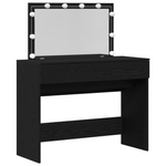 Casa si Gradina - Mobilier - Comode si corpuri - Masute de toaleta - Masa de Toaleta cu LED Stejar Negru 100x40x120 cm - Infinity.ro