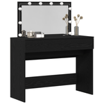 Casa si Gradina - Mobilier - Comode si corpuri - Masute de toaleta - Masa de Toaleta cu LED Stejar Negru 100x40x120 cm - Infinity.ro