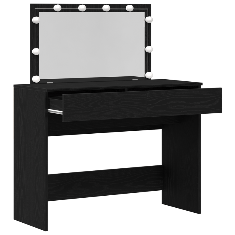 Casa si Gradina - Mobilier - Comode si corpuri - Masute de toaleta - Masa de Toaleta cu LED Stejar Negru 100x40x120 cm - Infinity.ro