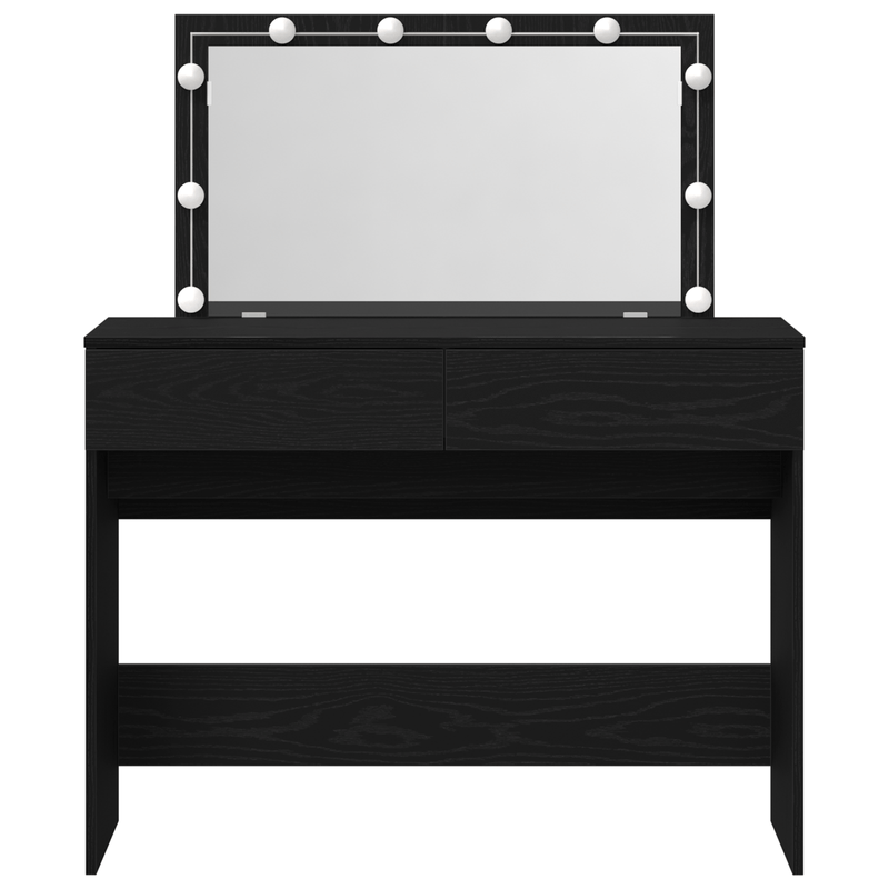 Casa si Gradina - Mobilier - Comode si corpuri - Masute de toaleta - Masa de Toaleta cu LED Stejar Negru 100x40x120 cm - Infinity.ro