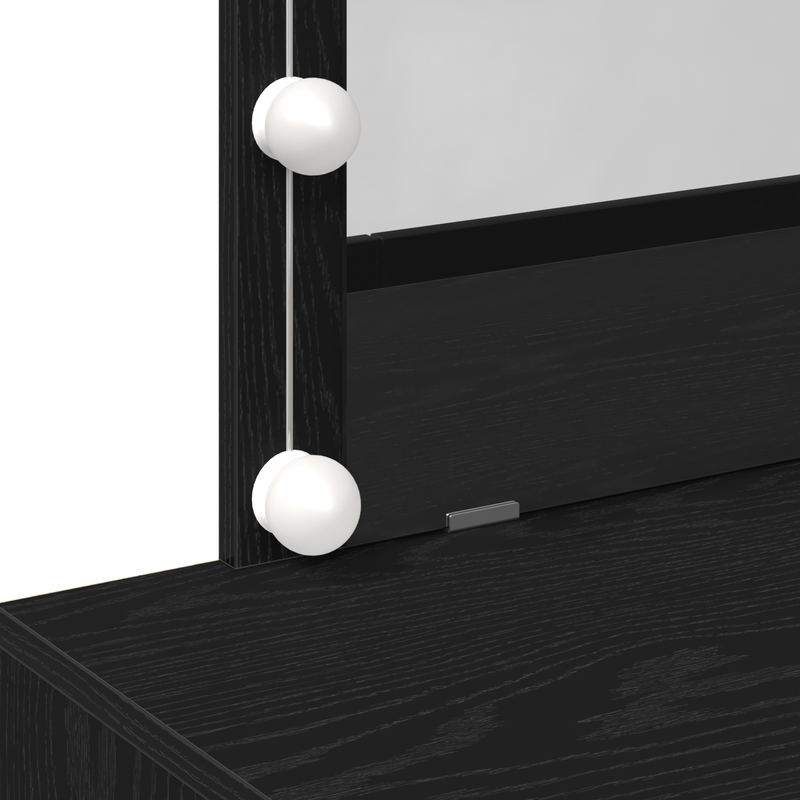 Casa si Gradina - Mobilier - Comode si corpuri - Masute de toaleta - Masa de Toaleta cu LED Stejar Negru 100x40x120 cm - Infinity.ro