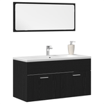 Casa si Gradina - Mobilier - Seturi de mobilier - Seturi baie - Set mobilier de baie, 2 Piese, stejar negru, lemn prelucrat - Infinity.ro