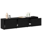 Casa si Gradina - Mobilier - Comode si corpuri - Comode - Cabinet TV cu LED Stejar Negru 162.5x34x40 cm Lemn prelucrat - Infinity.ro