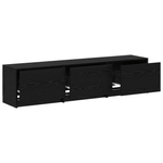 Casa si Gradina - Mobilier - Comode si corpuri - Comode - Cabinet TV cu LED Stejar Negru 162.5x34x40 cm Lemn prelucrat - Infinity.ro