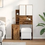 Casa si Gradina - Mobilier - Comode si corpuri - Masute de toaleta - Masa de toaleta cu oglinda & LED, lemn vechi, lemn prelucrat - Infinity.ro